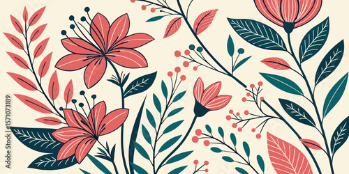 Happy Chinese new year pattern vector. Wallpaper with chinese flower pattern on green background. Modern luxury oriental illustration for cover, banner, website, decor, packaging