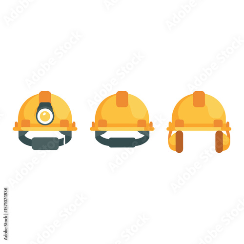 Construction Helmet and Safety Goggle Set