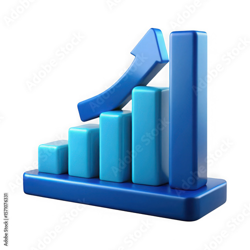 Photo of a blue 3d bar chart with a rising arrow, isolated on transparent background Free Download Photo of a blue 3d bar chart with a rising arrow, isolated on transparent background - GFXLoad