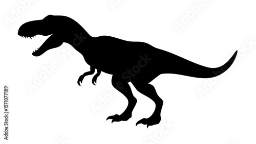 Tyrannosaurus Rex Dinosaur Silhouette Vector – T-Rex Prehistoric Clipart