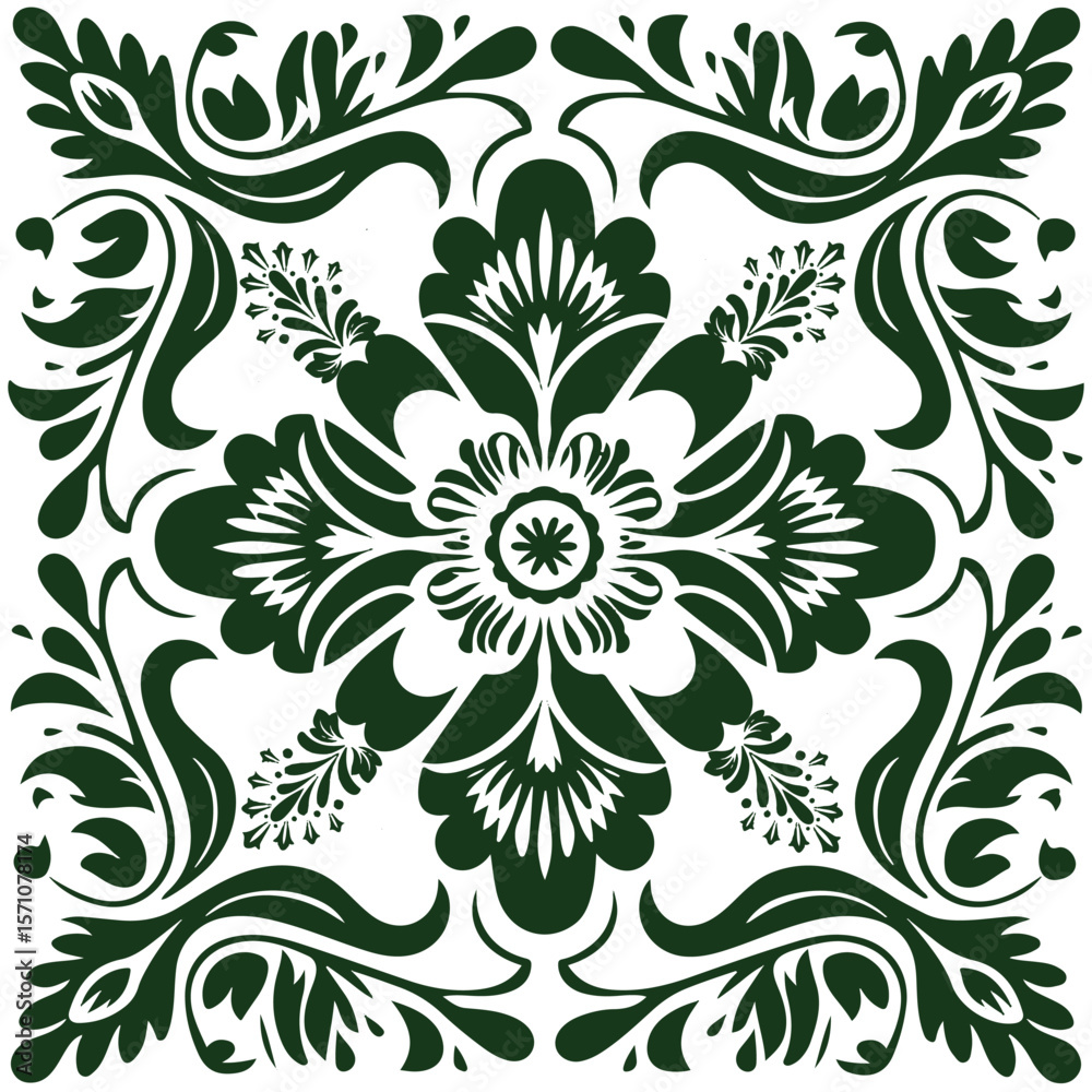 Elegant Green Vector Pattern