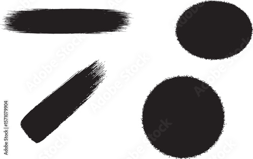 Brush Stroke & Shape Silhouettes – Abstract Ink Marks, Minimal Textures & Graphic Elements