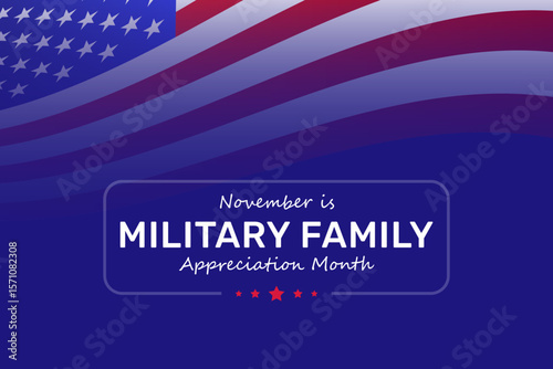 Military Family Appreciation Month Poster and Card Design for November