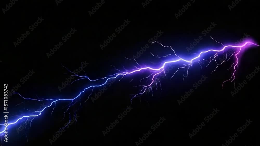 wavy lightning bolt curved electric lines 4K Videos