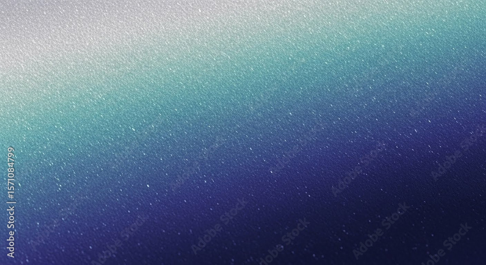 Fototapeta premium Modern grainy gradient background with a subtle speckled texture. Abstract design blending white, turquoise, and deep blue with a sand or noise effect for a minimalist wallpaper