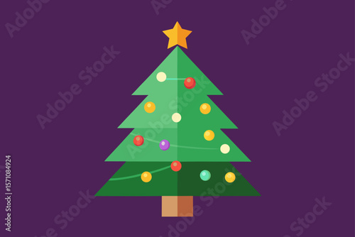 Christmas Tree With Glowing Lights