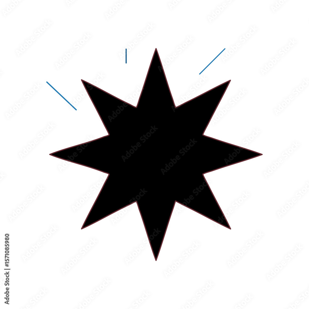 Obraz premium black and white star