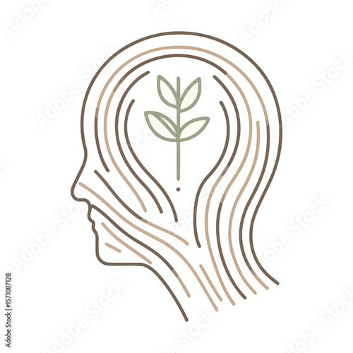 Bold Vector Illustration for Mental Health Awareness – Mindfulness, Support, and Emotional Wellbeing Concept