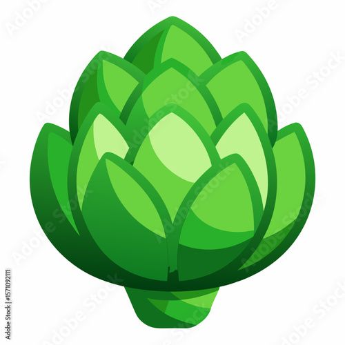 Vibrant Green Artichoke.  A Close.Up View of Nature's Culinary Delight