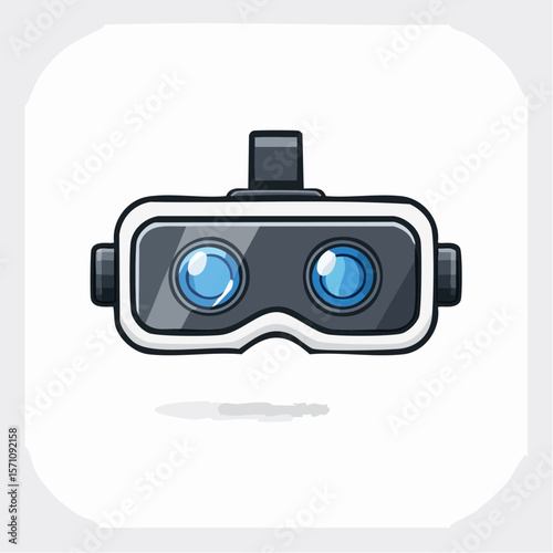 A stylized graphic of a virtual reality headset with a clean design, ideal for tech logos and modern web applications.