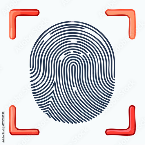 Scan of a detailed fingerprint design showcases identity verification, security, and biometric authentication on a white background.
