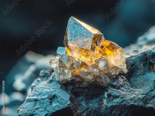 Rough diamond ore discovery natural formation macro photography rocky environment close-up view geology concept