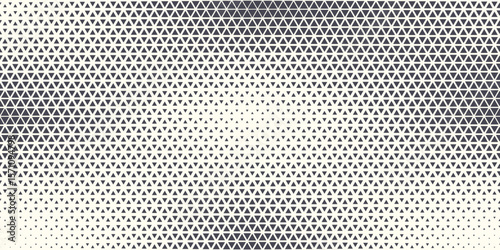 Triangular Halftone Texture Retrowave Vector Geometric Technology Abstract Background. Minimal 80s Style Dynamic Tech Structure Wallpaper. Half Tone Triangles Retro Colored Pattern.
