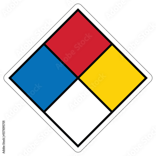 Colorful Hazard Communication Symbol for Safety and Awareness in Industry