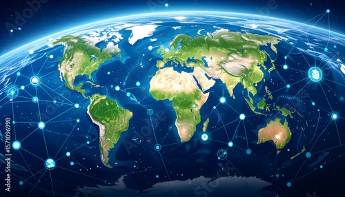 planet earth with space