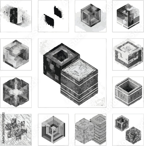Create a kinds of deferent money, illustration, business, house, home, vector, currency, computer, 3d, dollar, box, cash, icon, vector art with white background.