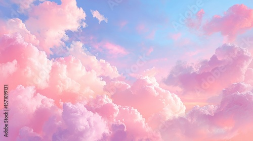 Beautiful Pink Cloudscape with Soft Pastel Colors