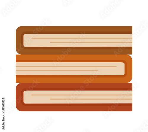 Stack of books. A set of books. Vector clipart isolated on white background.