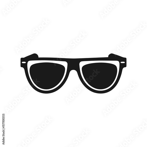 Sunglasses Icon Set – Silhouette and Retro Eyewear Vector Collection