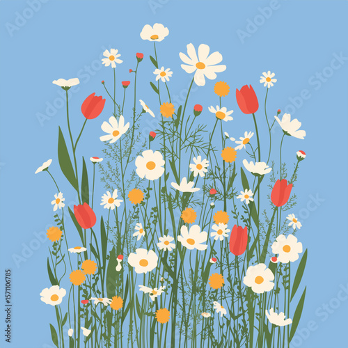 spring flowers background