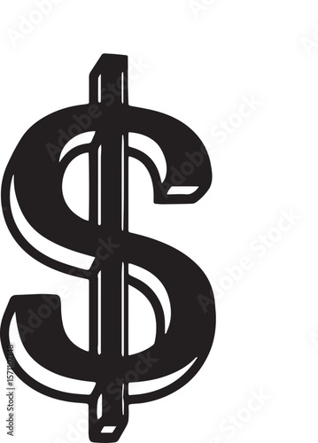 
USA dollar sign icon, representing cash, economy, and financial markets