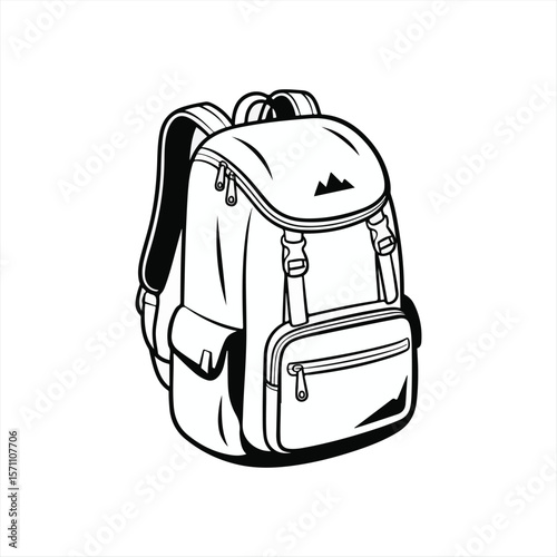 Set of school vector backpacks with school supplies