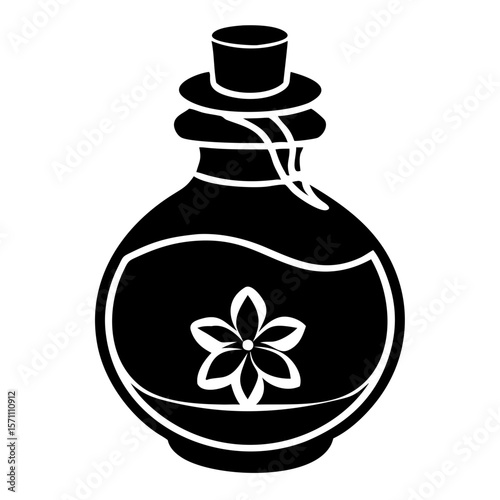 Herbal Essential Oil Bottle Icon