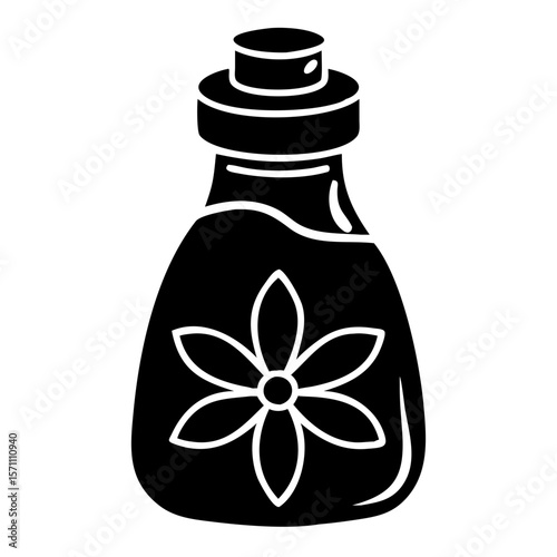 Herbal Essential Oil Bottle Icon