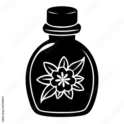 Herbal Essential Oil Bottle Icon
