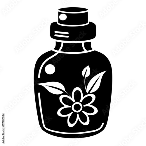 Herbal Essential Oil Bottle Icon