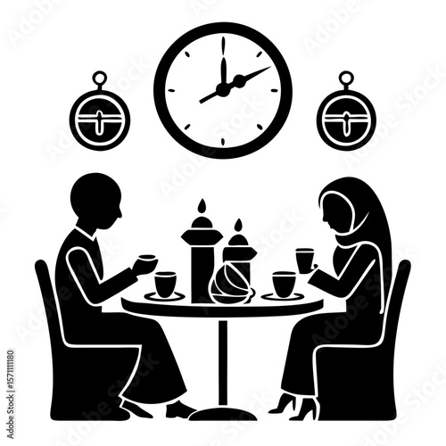 Iftar Time – Muslim Family Breaking Fast