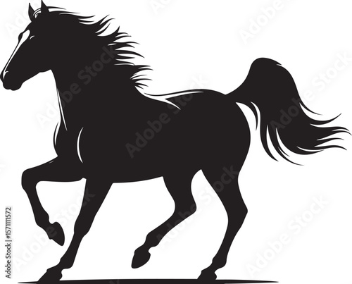 Dynamic Equine Profile: Abstract Horse Head Design
