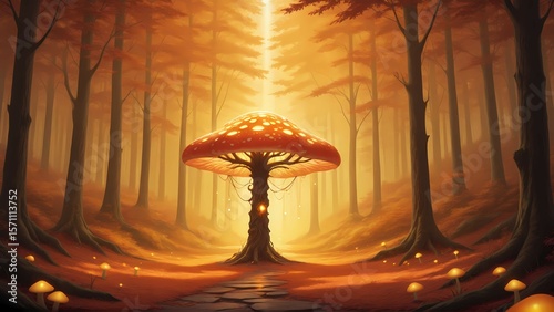 Fantasy Forest and Glowing Mushrooms Vol.38
