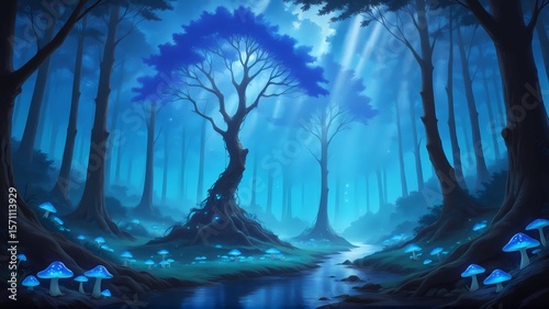 Fantasy Forest and Glowing Mushrooms Vol.41