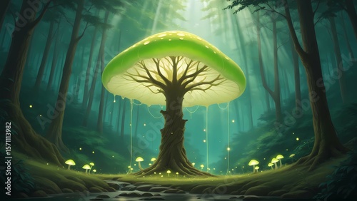 Fantasy Forest and Glowing Mushrooms Vol.42