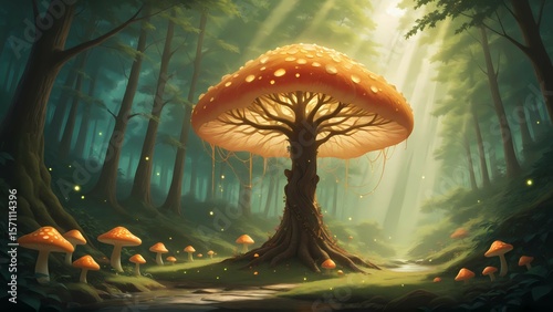 Fantasy Forest and Glowing Mushrooms Vol.29