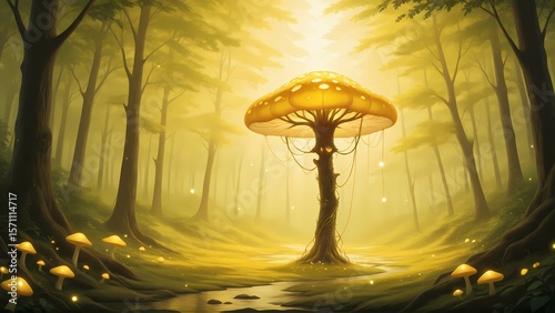 Fantasy Forest and Glowing Mushrooms Vol.21