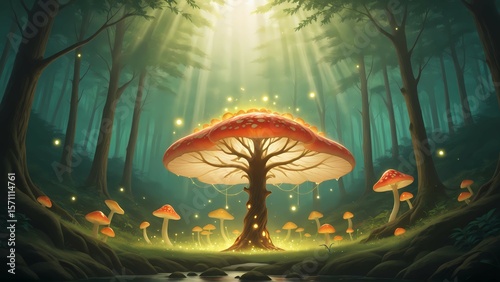 Fantasy Forest and Glowing Mushrooms Vol.20