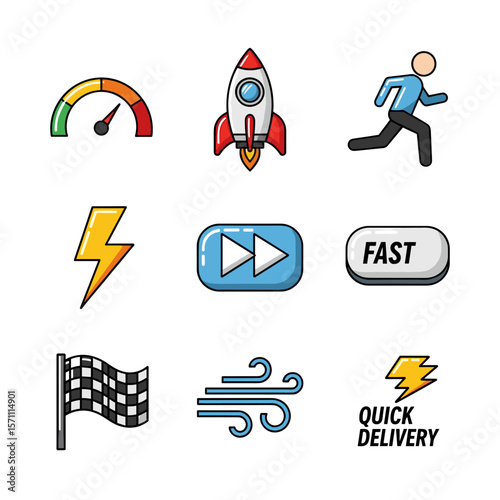 Fast Icon Set With a Modern, Dynamic Design