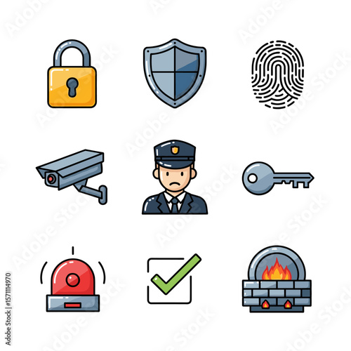 Compelling Security Icon Set for Commercial Use
