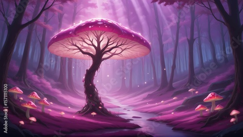 Fantasy Forest and Glowing Mushrooms Vol.17