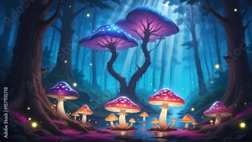 Fantasy Forest and Glowing Mushrooms Vol.2