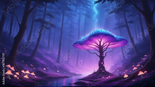 Fantasy Forest and Glowing Mushrooms Vol.1