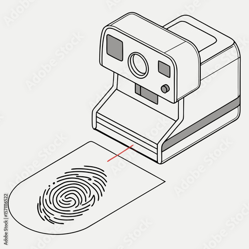 Biometric Fingerprint Scan Technology Vector
