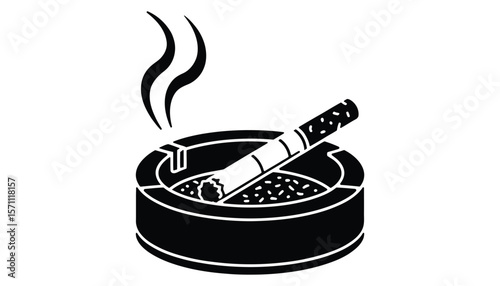 Cigarette in Ashtray Icon