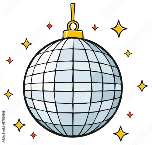 Mirror disco ball clipart 