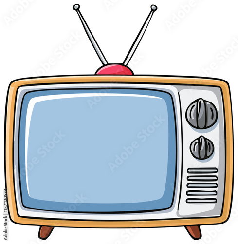 Retro television set clipart 
