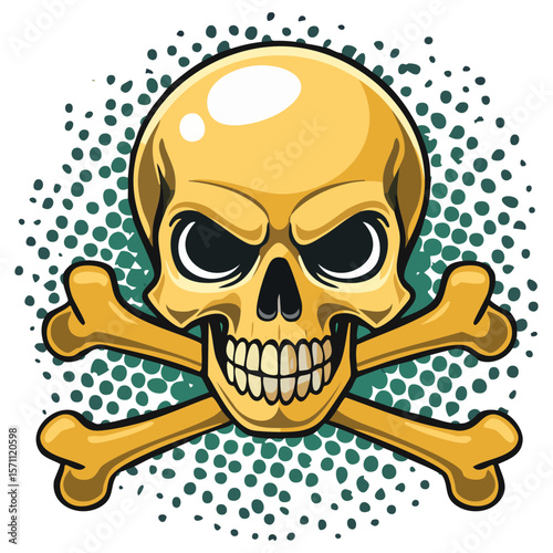 Skull and crossbones clipart