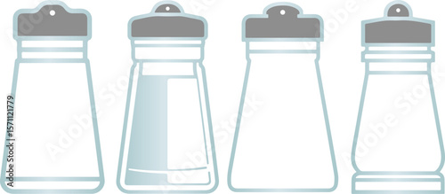 Salt Shaker Color Vector Design Collection
