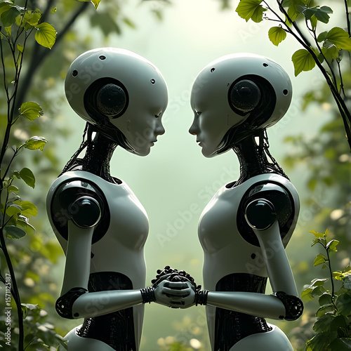 Android Romance in a Grove
